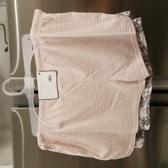 💕DANSKIN💕 PJ Prints & Solid Ribbed PJ Shorts 2Pk Pink & Gray Pattern XL NWT - Picture 2 of 7